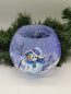 Preview: Windlicht Schneemann, blau - UKR